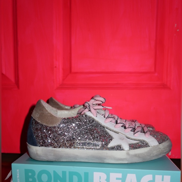 golden goose superstar sneaker SIZE 38 EU - silver glitter - Picture 6 of 16